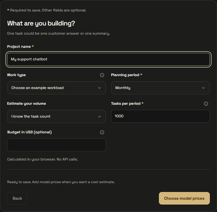 The real workload form with My support chatbot, monthly planning, and 1,000 tasks per period.